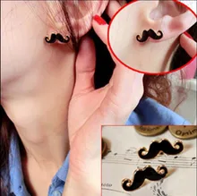 Ea125 Cheapest Earring 2015 New Hot Gift Fashion bijoux Vintage Moustache Mustache Stud Earrings Accessories