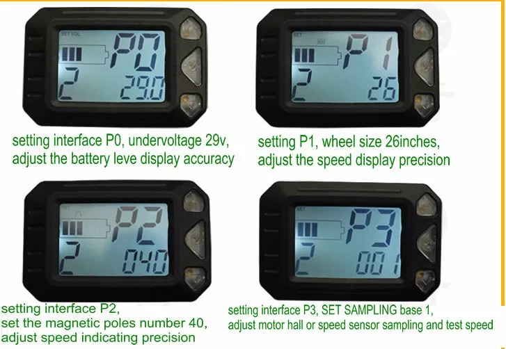 display for scooter with throttle smaller size displayed