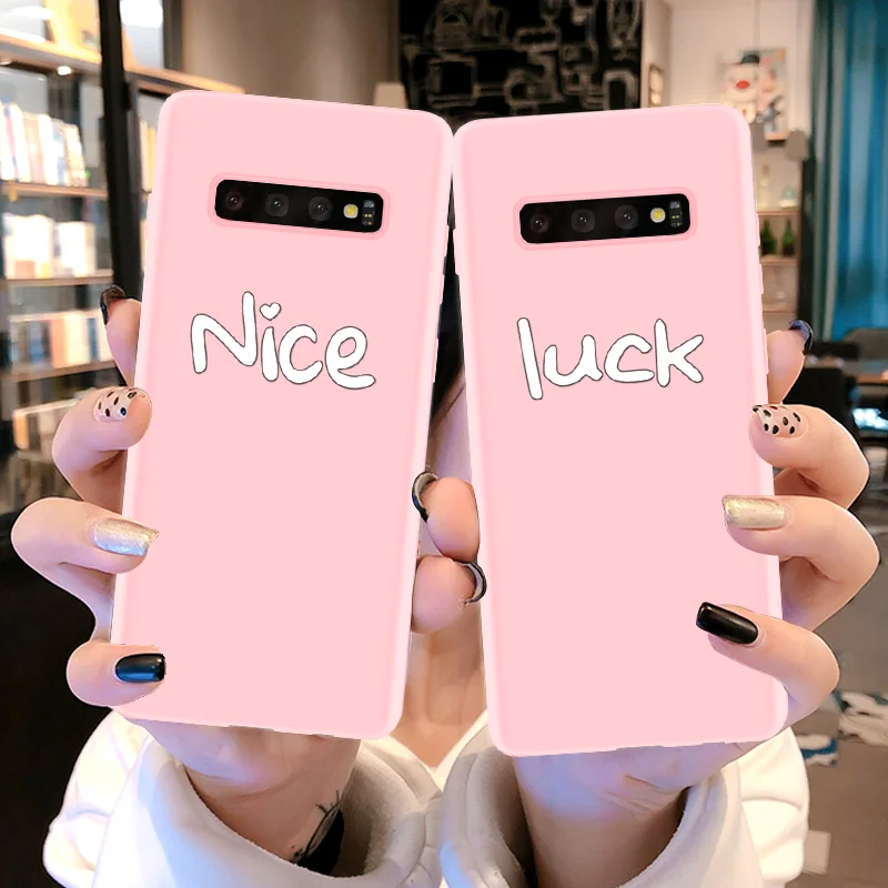 

Pink Lucky Cover For Samsung Galaxy Note 8 9 5 J2 J7 Prime J3 J5 J7 2016 2017 J4 J6 J8 2018 Plus M10 M20 M30 G530 Candy TPU Case
