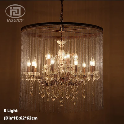 Vintage Industrial Led Crystal Chandelier Large Luxury Crystal