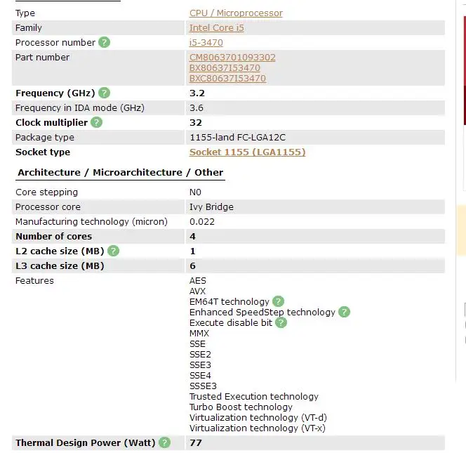 laptop processor Intel Core i5-3470  i5 3470  Processor (6M Cache, 3.2GHz) LGA1155 PC computer Desktop CPU Intel 3470 laptop cpu