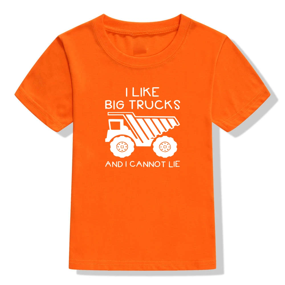 Детская футболка с надписью I Like Big Trucks and Can Lie детские топы круглым вырезом