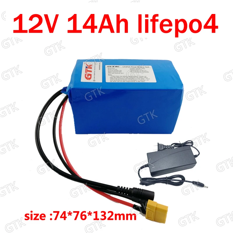 Бренд Lifepo4 12v 15Ah no 16Ah батарейный блок резервного питания 12,8 v 20A DC Перезаряжаемый для камеры 240W игрушечные тележки для гольфа+ зарядное устройство 2A