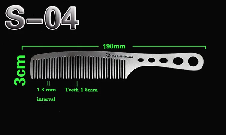 Новая расческа для волос для парикмахерской, ручная работа из нержавеющей стали Расческа для стрижки волос, профессиональная расческа для парикмахерских стальная расческа D-b1 3 дизайна