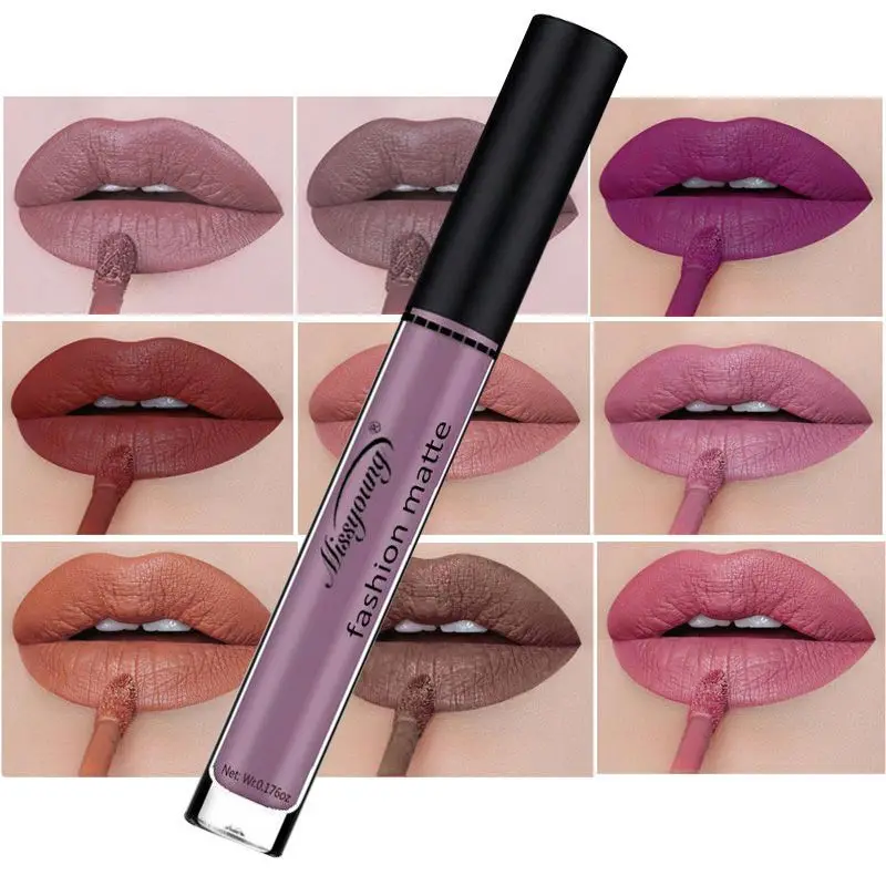 

NEW Matte Lipstick Professional Waterproof Brand Makeup Liquid LipstickGloss Beauty Labial Batom Matte Maquiagem 2017