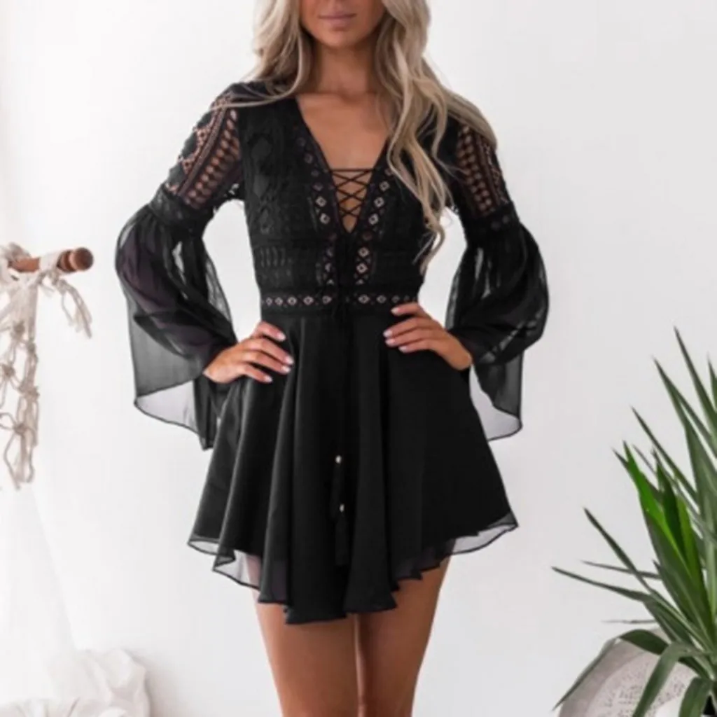 Dress Women 2019 Summer Fashion Lace Long Sleeve Bodycon Cocktail Party Pencil Dress Bandage Loose Casual Elegant Dresses Dress Women 2019 Summer Fashion Lace Long Sleeve Bodycon Cocktail Party Pencil Dress Bandage Loose Casual Elegant Dresses