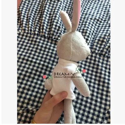 Free shipping  40cm Cute little white rabbit rabbit Ear modelling can be placed on the limbs Plush toy doll baby doll gift