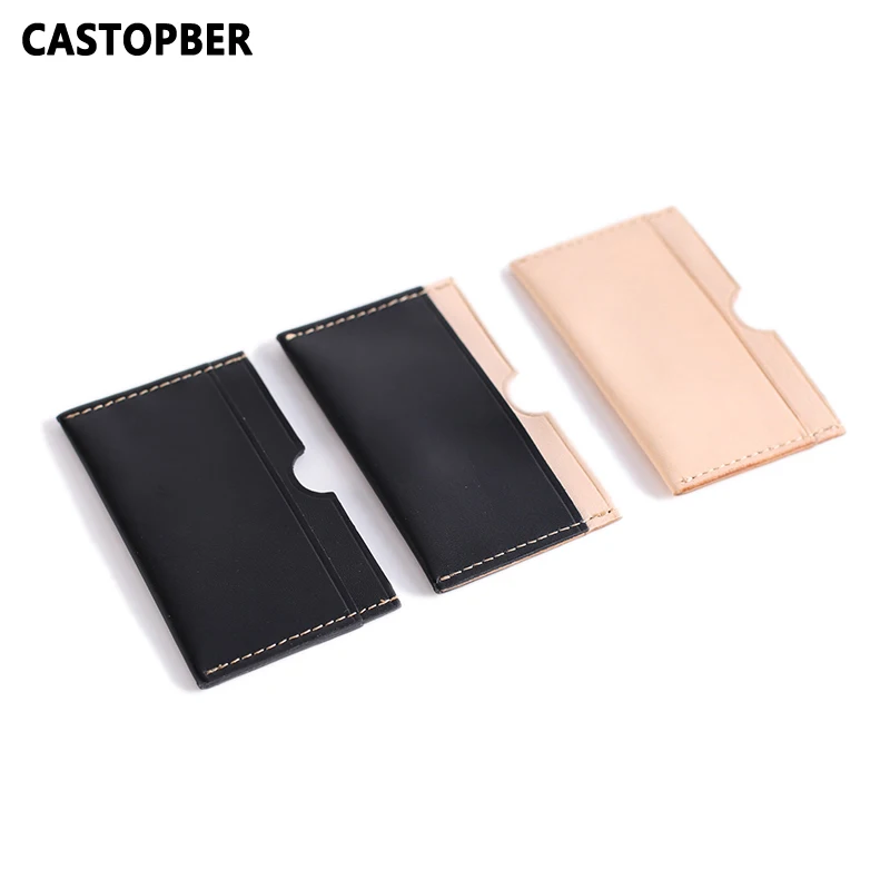 High Quality Vegetable Tanning Leather Cow Genuine Men Card Holders Women Credit ID Holder Famous Brand Slim Bag | Багаж и сумки