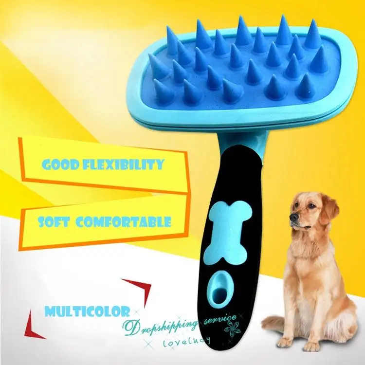 17.5*10CM Pet Dog Cat Massage Brush 360 Degree Rotate Silicone