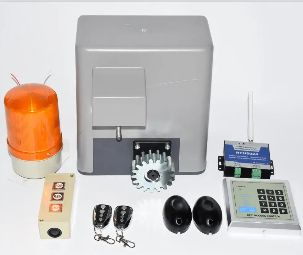 US $141.55 LPSECURITY Electrical Automatic Sliding Gate Door Opener Motor 600kg 4 Keyfobs 5m6m Racks 1 Keypad 1 Lamp 1 Sensor 1 BUTTON