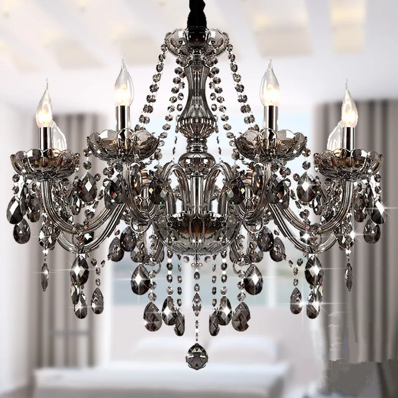 Smokey Grey Chandelier In Dining Room Smokey Grey Chandelier In Dining Room