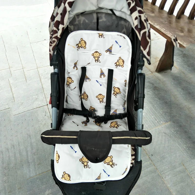 Universal Cover Pushchair Size 32x80 cm Infant Cushion Pad Gray Geometry Soft /& Reversible Baby Pure Cotton Stroller Car Seat Liner Pram Insert Portable Changing Pad