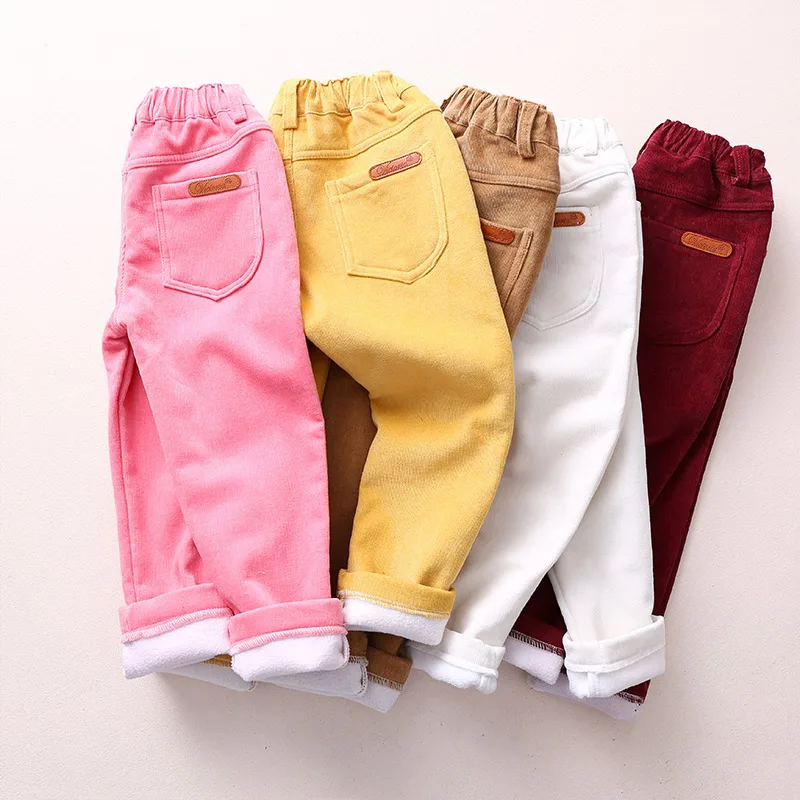Winter Children's Kids Corduroy Cotton Pants Baby Boys and Girls Casual