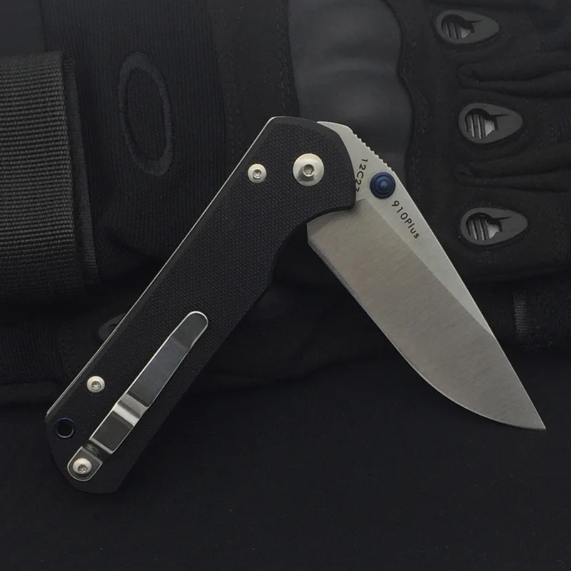 New Land 910 Plus Folding Knife 12C27 Blade G10 handle Ball Bearing Outdoor Tactical Survival Campi