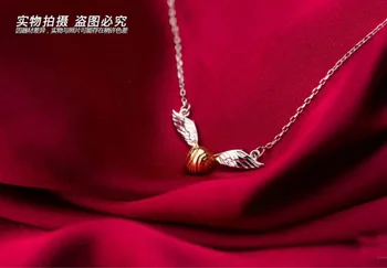 

Quidditch match/Golden Snitch necklace/ silver 925 necklace/ movie products.