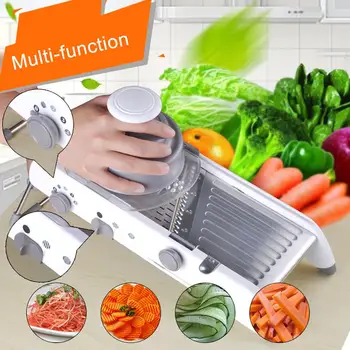 

Kitchen Tool Adjustable Stainless Steel Vegetable Cutter Chopper Food Slicer