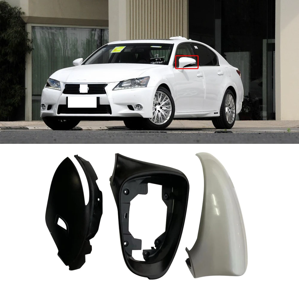 

CAPQX For Lexus GS300 LS460 RX350 RX270 CT200 16-18 Rear View Mirror Base cover Rearview Mirror Frame bottom hood protect Shell