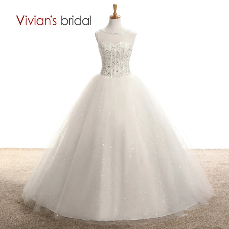 Бальное платье Vivian's Bridal с блестками в стиле кантри для свадьбы без рукавов Beling