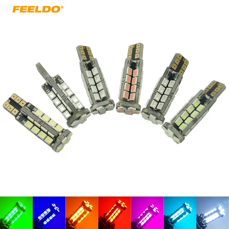 

50Pcs T10 2835 38 SMD Canbus Error Free Car 38LED Indicator Door Side Marker Light 7-Color #FD-1302