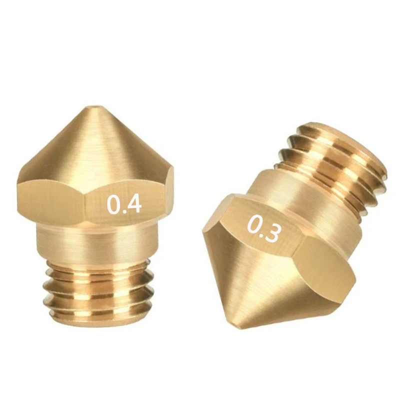 1Pcs MK10 Nozzle For 3D Printer M7 Thread Brass 0.2/0.3/0.4/0.5/0.6/0.8/1.0mm 1.75mm Filament For MK10 Extruder