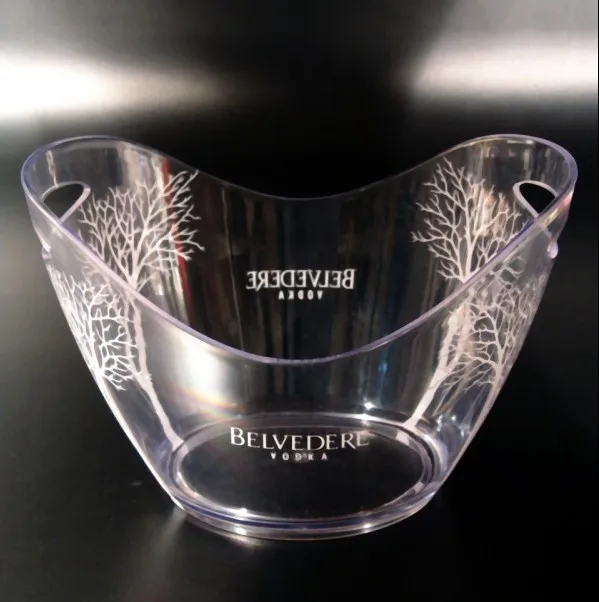 cheap wholesale new clear plastic ice bucketin Ice Buckets & Tongs