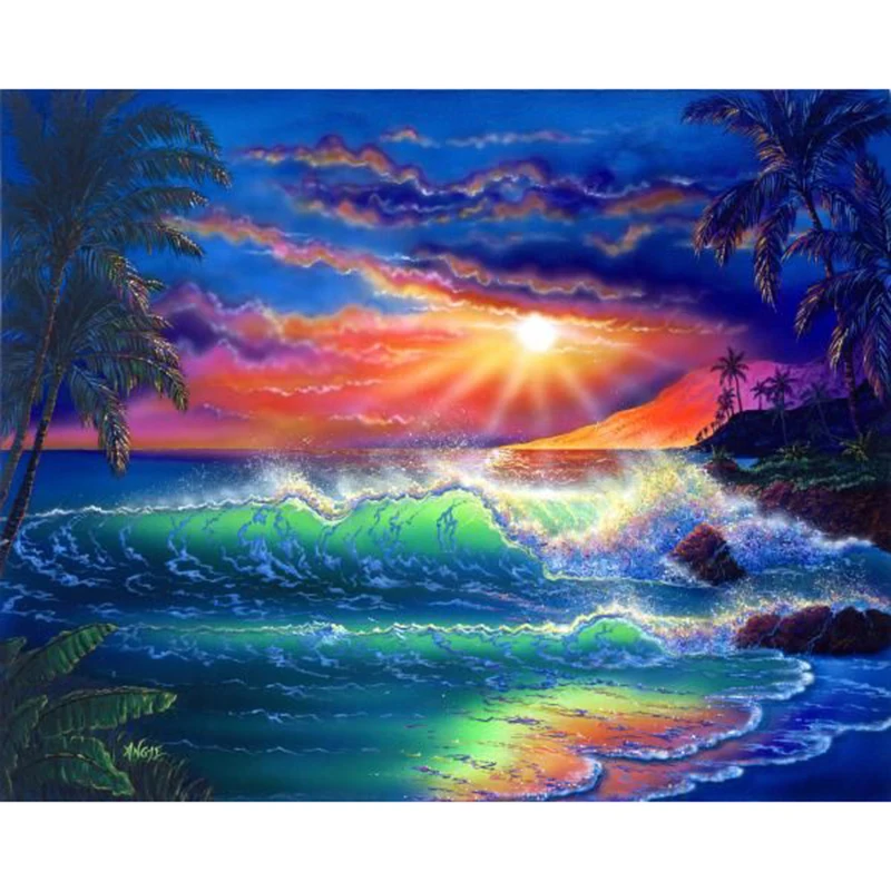 3d diy diamond painting cross stitch kit diamond embroidery home decoration flower animal landscape mosaic pattern picture (4)