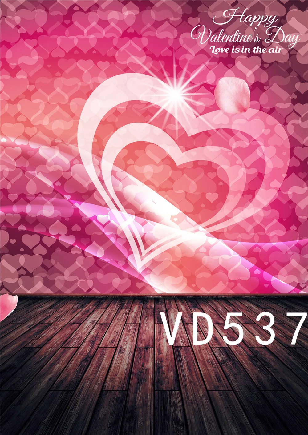 Romantic Valentine's Day Heart Lighting Photography Backdrops Wood Floor Photo Studio Background | Электроника