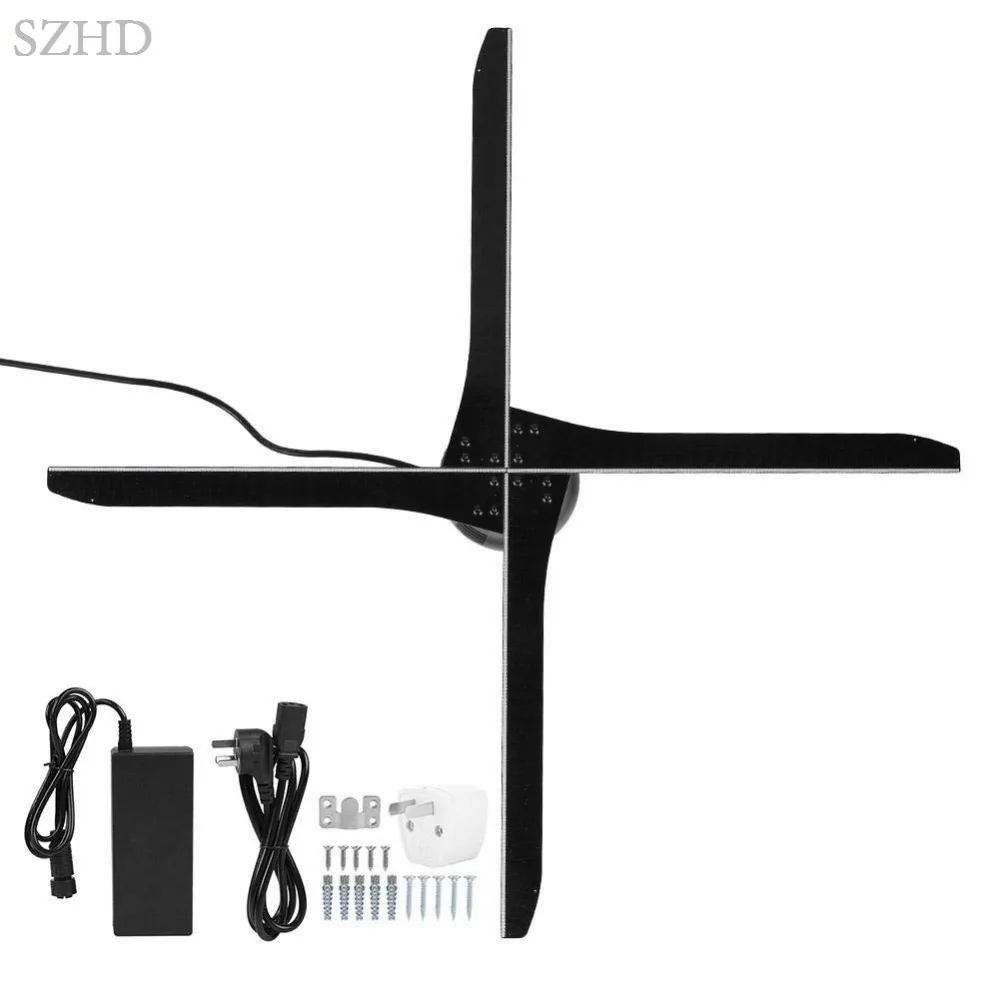 

60cm wifi app four blades hologram 3d fan projector holographic display LED 3d fan advertising display