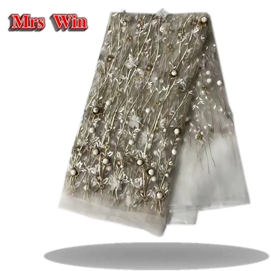 Nigerian embroidery lace fabric and 3d flower with African for a luxurious evening dress design | Дом и сад