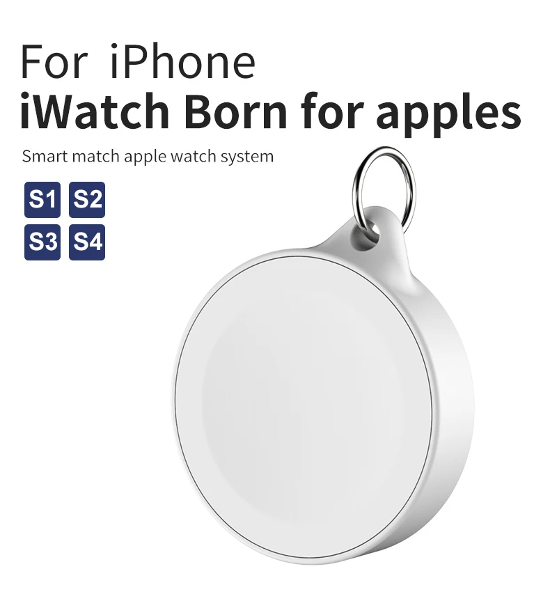 Портативное магнитное Беспроводное зарядное устройство для Apple Watch 1 2 3 4 серии зарядное устройство черз порт USB для i Watch с брелком Прямая поставка