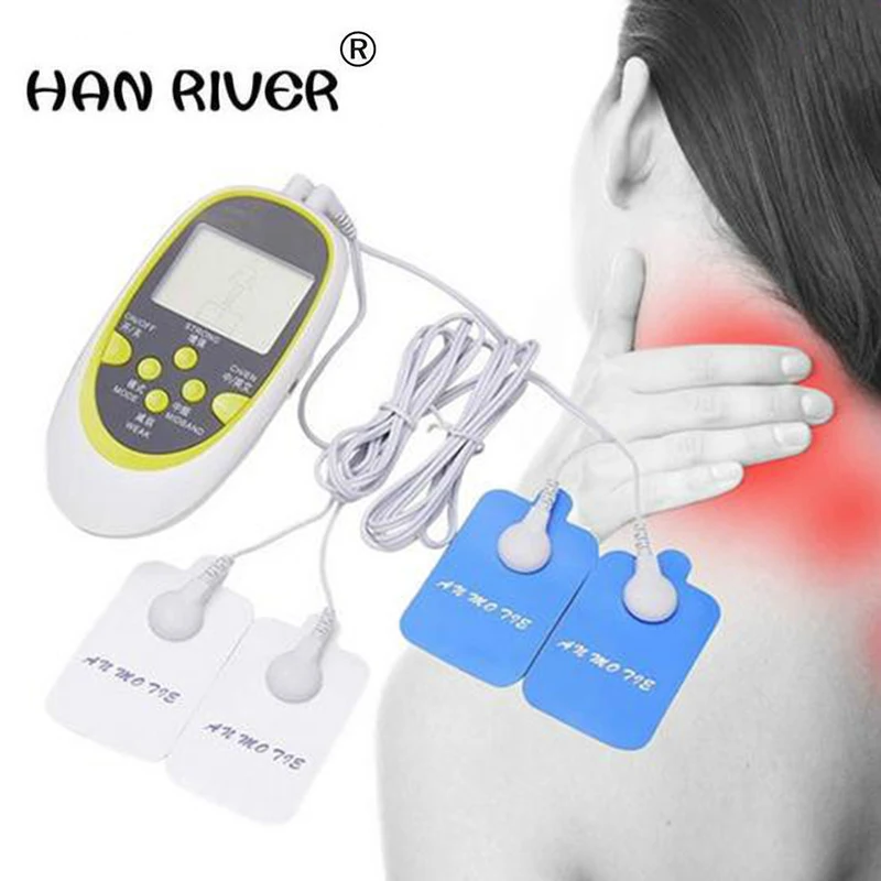 Portable intelligent body massage device digital double output
