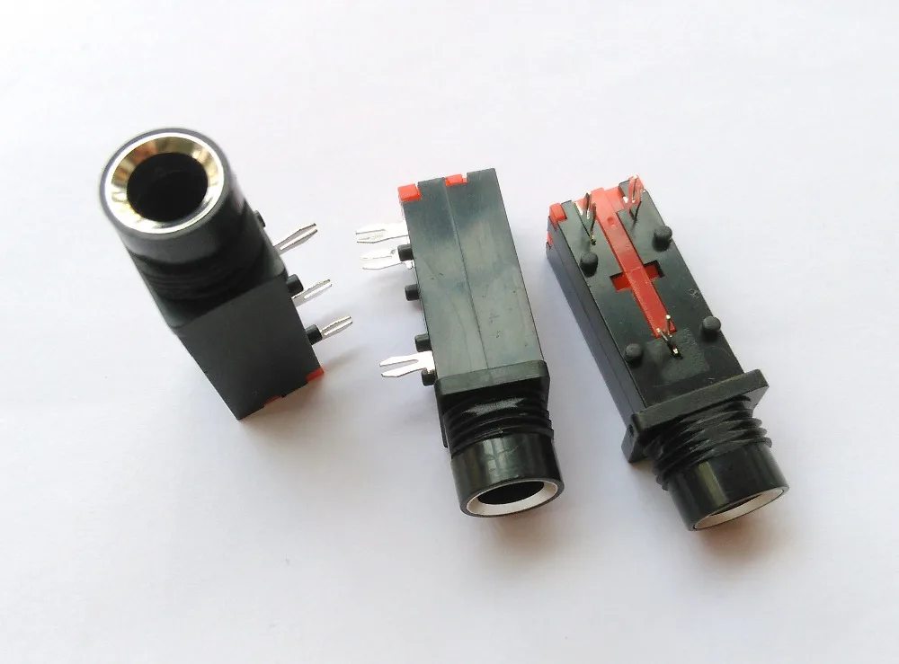 10pcs 1 4 STEREO PCB PANEL MOUNT HEADPHONE JACK 