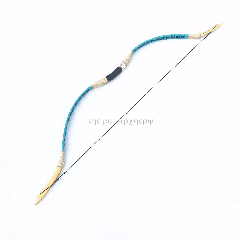 

Beautiful Chinese Traditional Blue Bow 20-60lbs Handmade Recurve Bow Traditional longbow Wooden Huning Shooting Archery