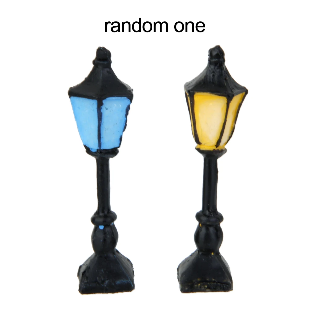 1xSquare Street Lamp Bonsai Dollhouse Miniature Flower Terrerium Decor Craft