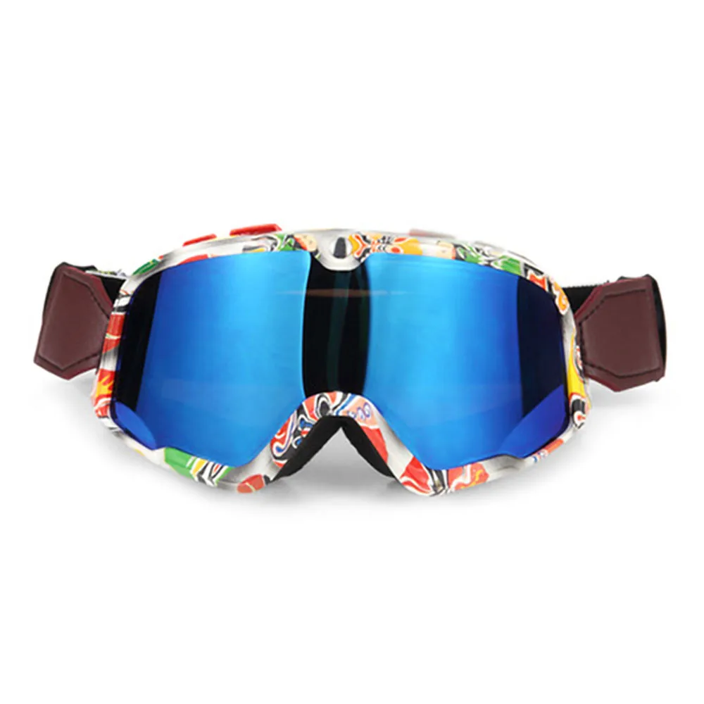 Новые очки для мотокросса, мужские и женские мотоциклетные очки, защита от УФ-лучей, лыжный мотокросс, очки, мотоциклетные очки - Цвет: C001 Colorful Blue
