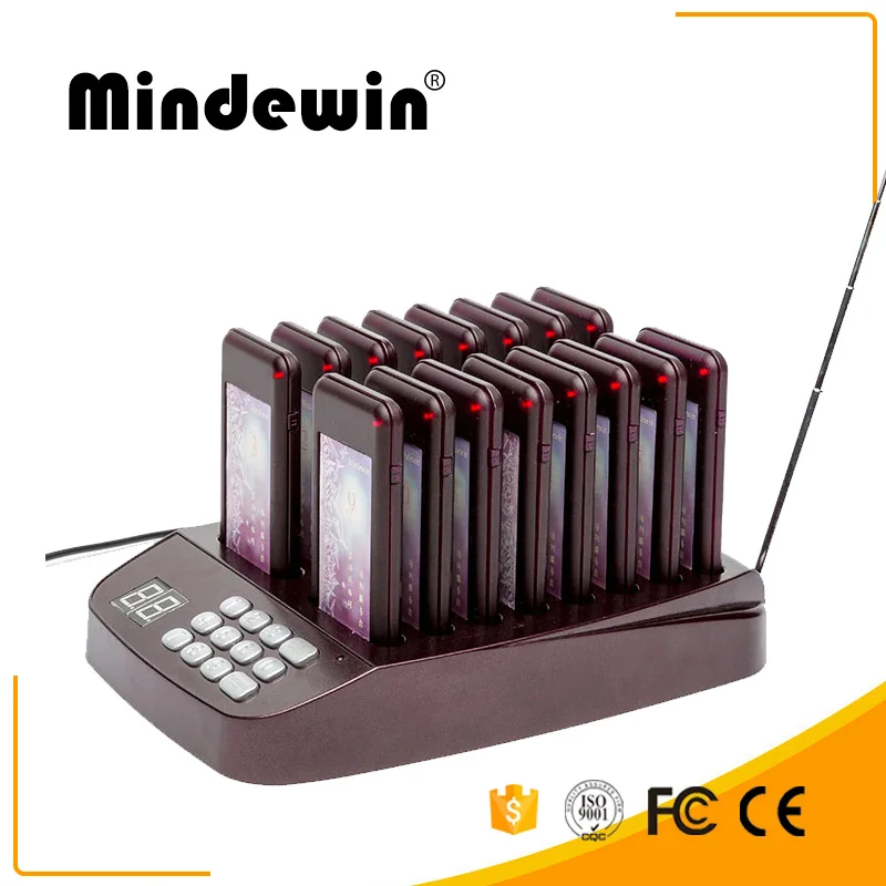 Самый дешевый модный беспроводной пейджер Mindewin для клиентов ресторанов 16 шт.|coaster