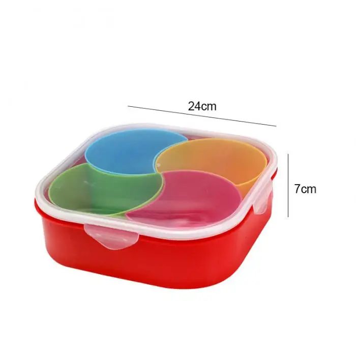 Портативный ящик для хранения фруктов пластик 4 решетки сухие фрукты закуски герметичная емкость домашний кухонный Пищевой Контейнер