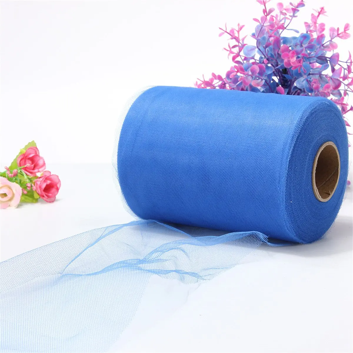 Soft 6"x100yd Tulle Roll Spool Wedding Craft Bridal Party Decor 6"x300' Bluein Party DIY