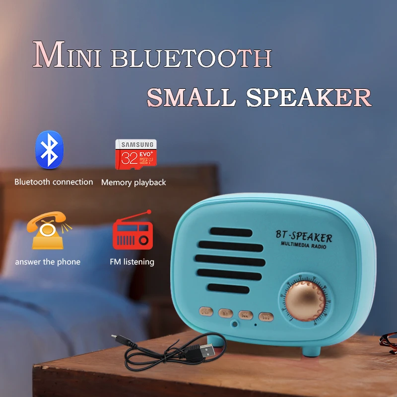 Q108 bluetooth динамик s Портативный Винтаж мини Динамик fm радио музыка стереомузыка