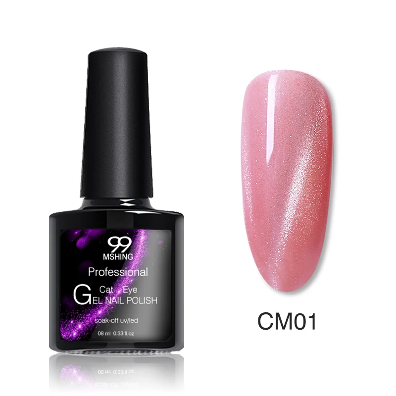

Mshing99 Gel Nail Polish Light Magnetic Cat Eye Series 7ml Soak Off Nail Gel Polish Nude Semi-transparent Gel Lacuqer