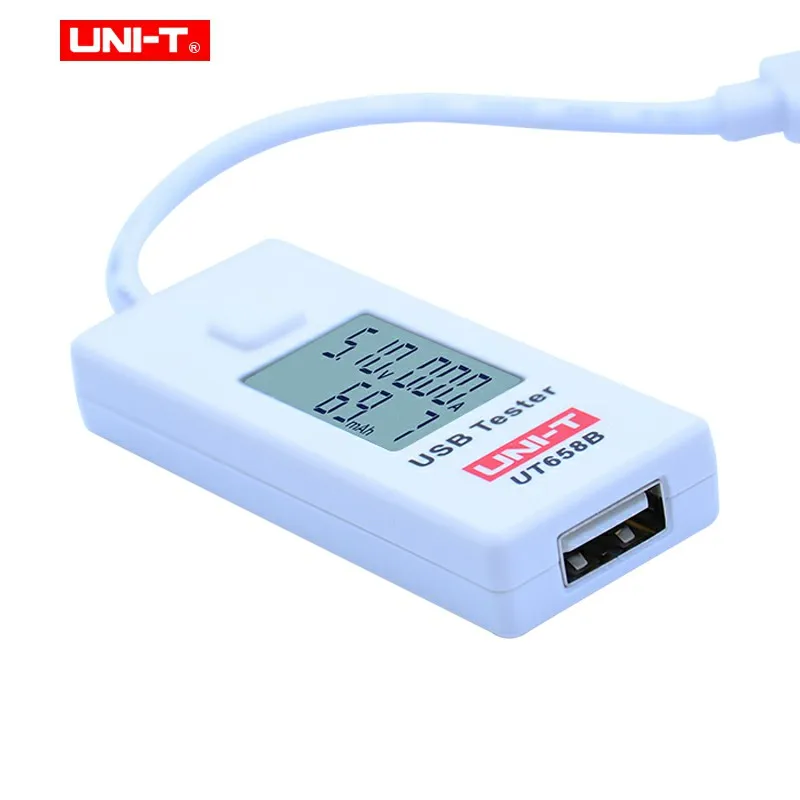 UNI-T UT658 UT658B USB Тестер Вольтметр Амперметр цифровой ЖК-монитор напряжения измеритель тока измеритель емкости 9 в 3 А с подсветкой