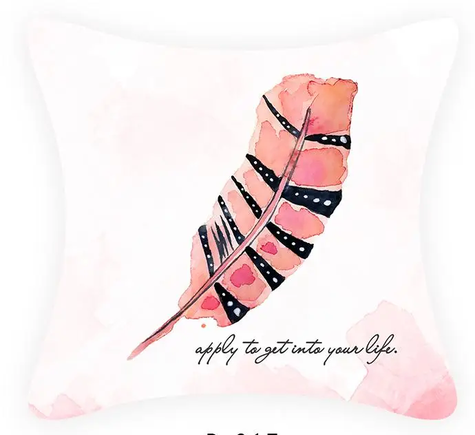 2 стороны печати розовый украшения геометрический Фламинго Чехлы минималистский декоративный шар перо ананас нордическая подушка случае - Цвет: 17