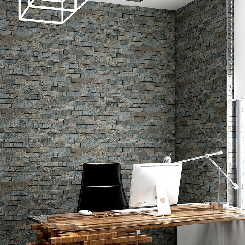 Beibehang Embossed Brick 3D Wallpaper Roll Modern Effect Brick