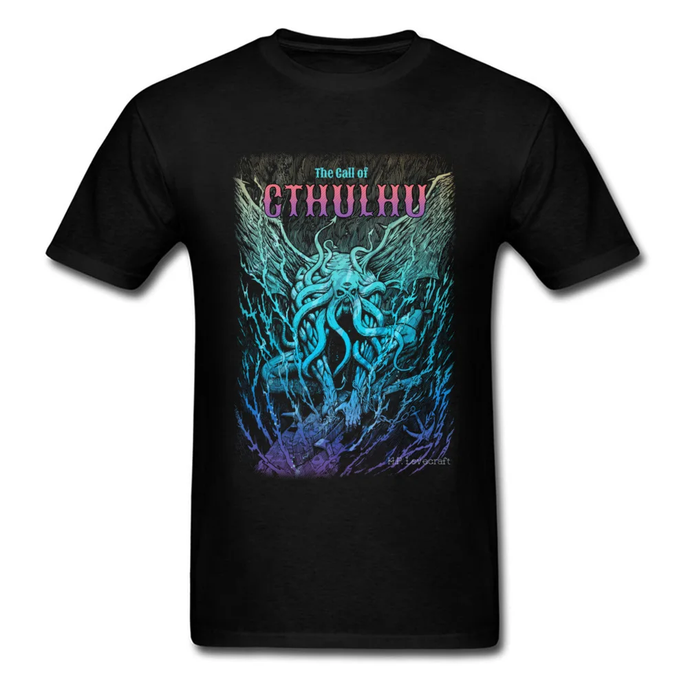 

Lovecraft Tshirt For Men A Beast Nightmare of Cthulhu Design T-shirts 3D Digital Graphic Tee Shirt Great Tshirt 100% Cotton