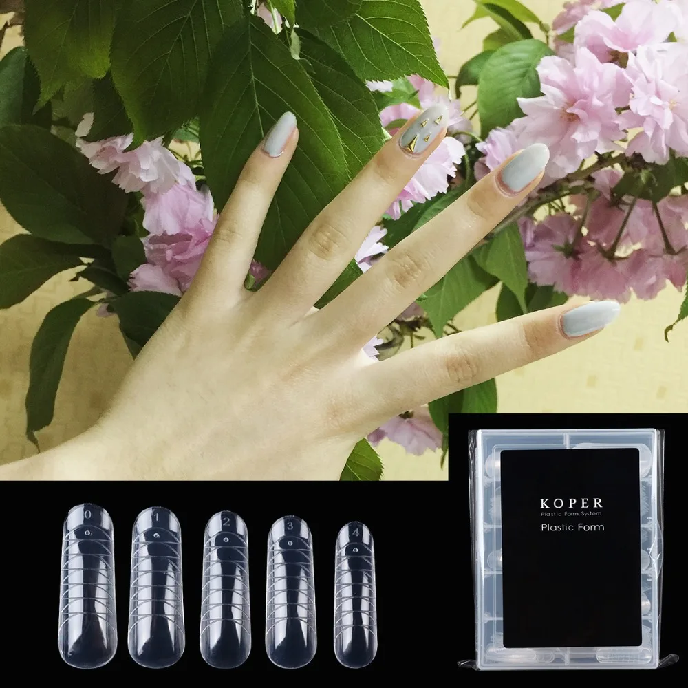 

Mold Nail Art Tips Reuse ABS material 120pcs*1 box plastic UV gel nail forms