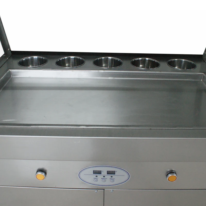 

2017 big square pan 75*35cm fried ice cream roll machine,fried ice cream machine, fried ice machine for commercial use