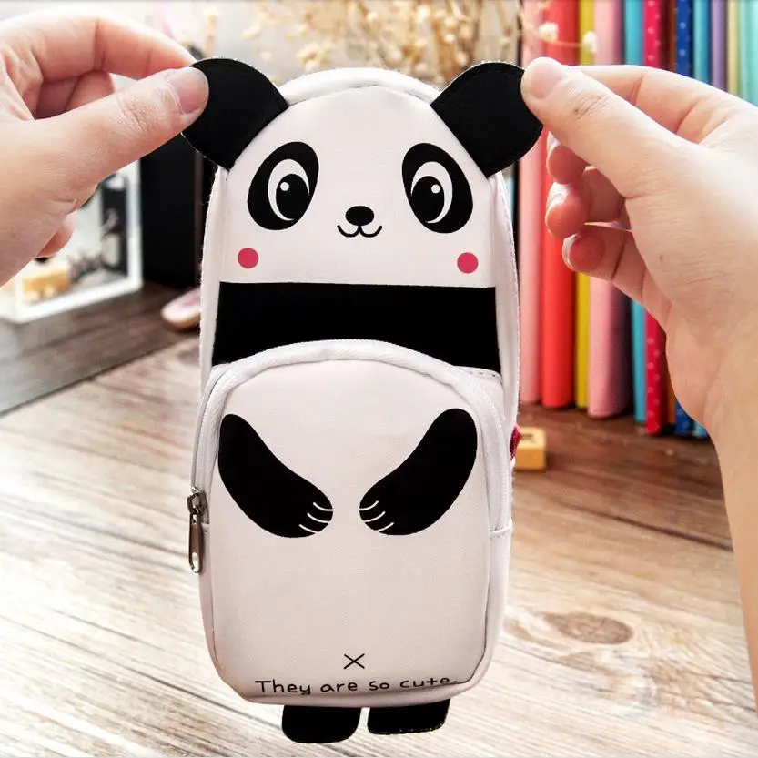 fluffy panda pencil case