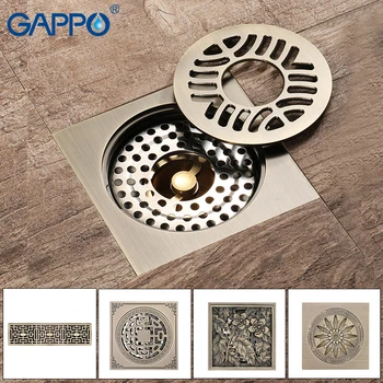 

GAPPO Drains bronze brass sink drain shower floor drain cover siphon bathroom drain sink stopper sets bathroom accessories