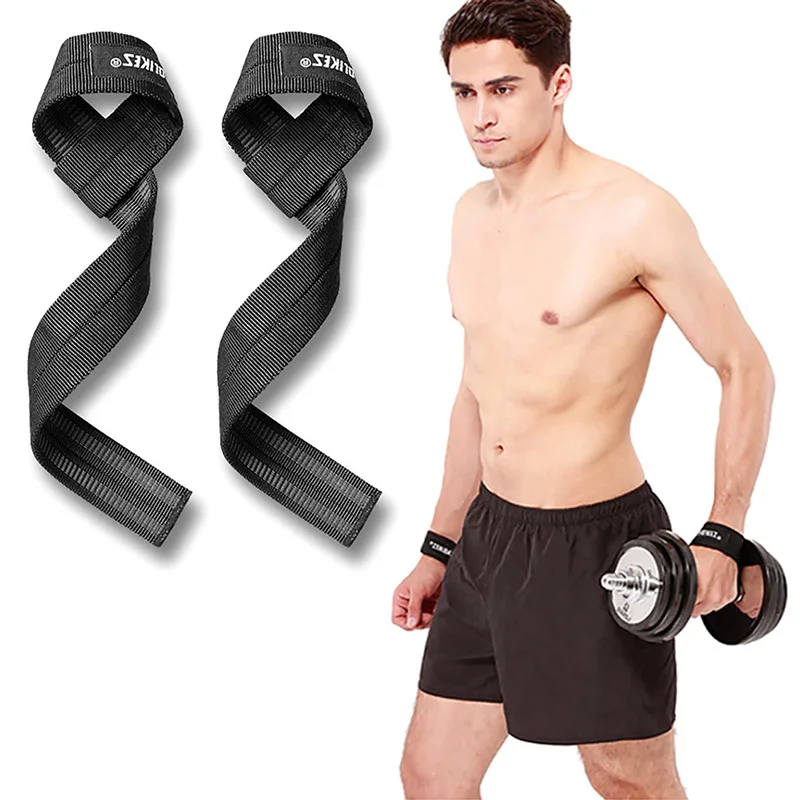 1 Pair Weight Lifting Hand Wrist Belt Protection Body Building Grip Strap Brace Band Gym Fitness Straps Weight Lifting Handwraps