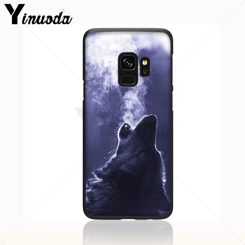 cool half Wolf face animal